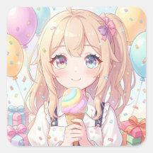 Anime Meisje Ijs Verjaardagsfeestje