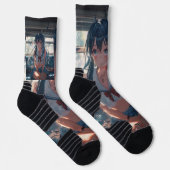 Anime Meisje in de Trein Sokken (Rechts)
