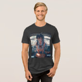 Anime Meisje in de Trein Tri-Blend Shirt (Voorkant volledig)