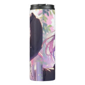  Anime Meisje in Hoofdtelefoon met Kattenoren Thermosbeker (Achterkant)