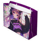  Anime Meisje in Hoofdtelefoon Verjaardag Groot Cadeauzakje (Achterkant Gekanteld)