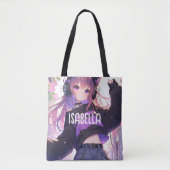  Anime Meisje in Hoofdtelefoon Verjaardag Tote Bag (Voorkant)