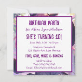 Anime Meisje in Hoofdtelefoon Verjaardagsfeestje Kaart (Achterkant)