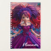 Anime Meisje in Paarse Planner (Voorkant)
