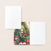 Anime meisje kerst folie kaarten (Display)