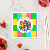 Anime Meisje Kleurrijke Pop Kunst Verjaardag Geper Servet (Insitu)