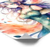 Anime meisje kunstwerk poster (Hoek)
