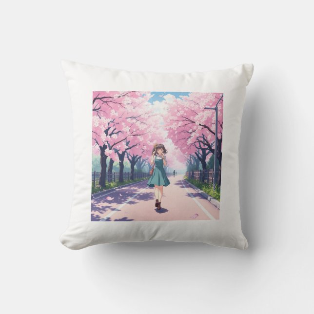 Anime meisje kussen (Voorkant)