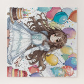 Anime meisje legpuzzel (Horizontaal)