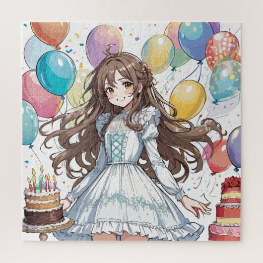 Anime meisje legpuzzel (Verticaal)