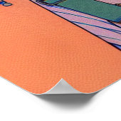 Anime Meisje Luisteren naar Muziek Poster (Hoek)