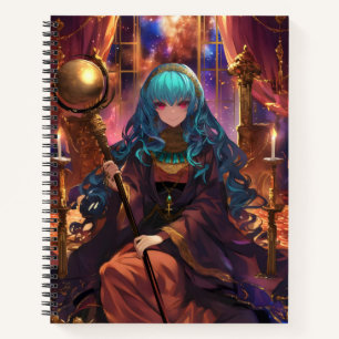 Anime Meisje Magiër Fantasie Notitieboek