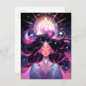 Anime Meisje Magische Prinses Briefkaart (Voorkant / Achterkant)