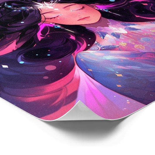 Anime Meisje Magische Prinses Poster (Hoek)