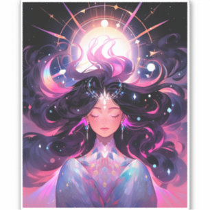 Anime Meisje Magische Prinses Sticker