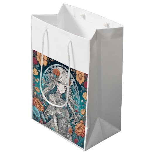 Anime meisje medium cadeauzakje (Voorkant Gekanteld)