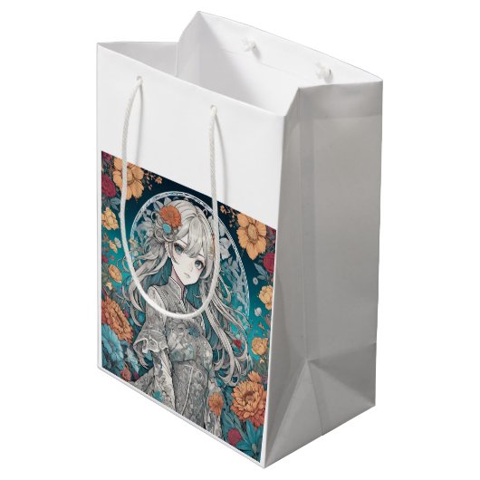 Anime meisje medium cadeauzakje (Achterkant Gekanteld)