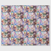 Anime Meisje met Axolotls spelen een Viool Cadeaupapier (Vlak)