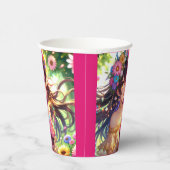 Anime Meisje met Cupcake Verjaardag Papieren Bekers (Rechts)