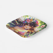  Anime Meisje met Cupcake Verjaardag Papieren Bordje (Gebogen)