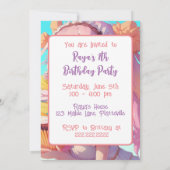 Anime Meisje met Cupcake Verjaardagsfeestje Kaart (Achterkant)