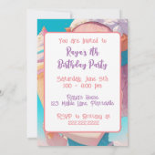 Anime Meisje met Cupcake Verjaardagsfeestje Kaart (Achterkant)