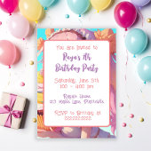 Anime Meisje met Cupcake Verjaardagsfeestje Kaart