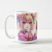 Anime Meisje Met Een Vlinder Koffiemok (Links)