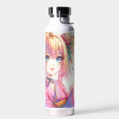 Anime Meisje Met Een Vlinder Waterfles (Links)