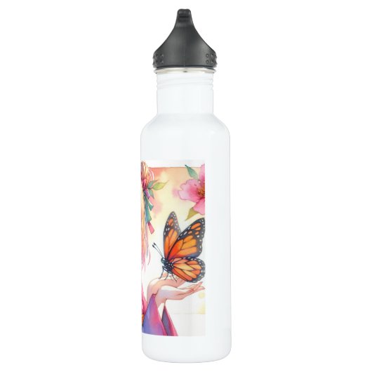 Anime Meisje Met Een Vlinder Waterfles (Rechts)