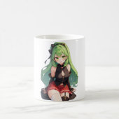 anime meisje met groen haar koffiemok (Center)