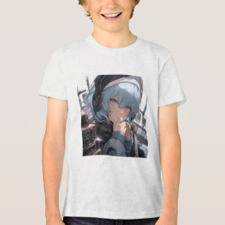 Anime meisje met hoofdtelefoon Tri-Blend shirt
