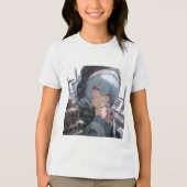 Anime meisje met hoofdtelefoon Tri-Blend shirt (Voorkant)