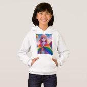 Anime meisje met LGBTQIA+ cape (Voorkant volledig)