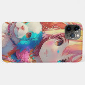 Anime Meisje met Puppy Case-Mate iPhone Case (Achterkant (horizontaal))