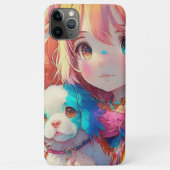 Anime Meisje met Puppy Case-Mate iPhone Case (Achterkant)