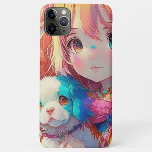Anime Meisje met Puppy Case-Mate iPhone Case (Achterkant)