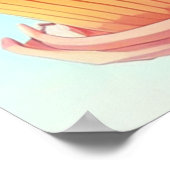 Anime Meisje met Whimsical Cupcake Poster (Hoek)