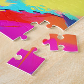 Anime meisje moderne kleurrijke kunst legpuzzel (Zijkant)