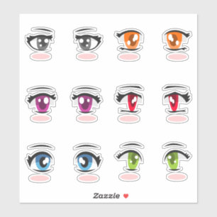 Anime meisje ogen sticker