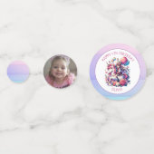 Anime Meisje op Eenhoorn Verjaardag Gepersonalisee Confetti (Achterkanten)