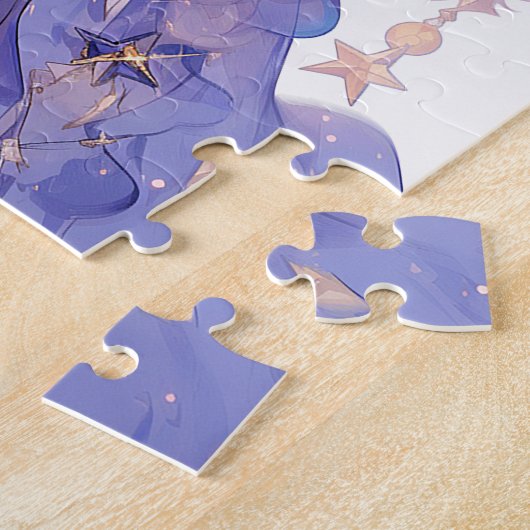 Anime Meisje Paarse Maan Prinses Fantasy Kunst Legpuzzel (Zijkant)