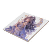 Anime Meisje Paarse Maan Prinses Fantasy Kunst Tegeltje (Zijkant)