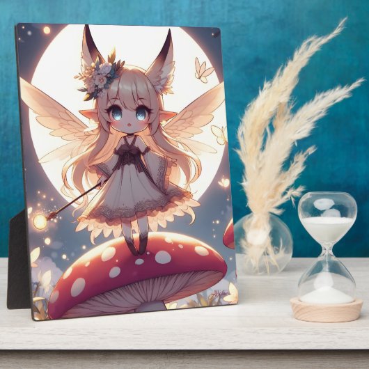 Anime meisje pixie hippie maan fee fotoplaat (Zijkant)