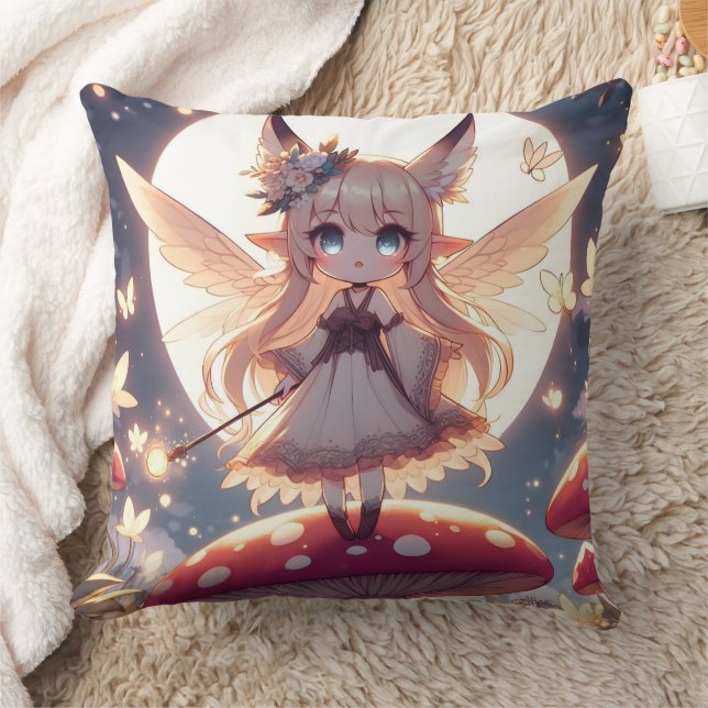 Anime meisje pixie hippie maan fee kussen (Deken)