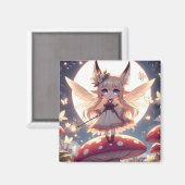 Anime meisje pixie hippie maan fee magneet (Voorkant / Achterkant)