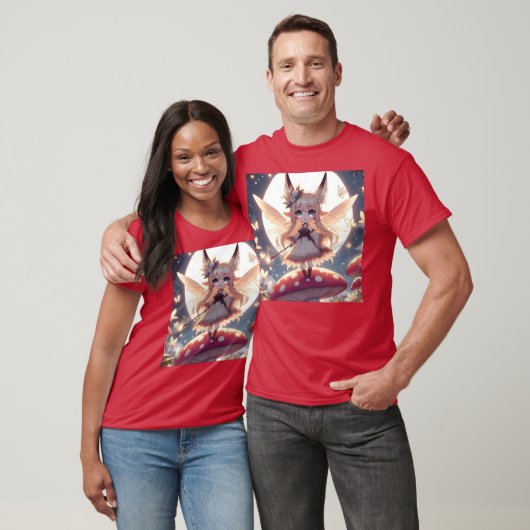 Anime meisje pixie hippie maan fee t-shirt (Unisex)