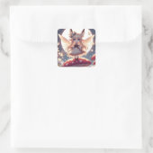 Anime meisje pixie hippie maan fee vierkante sticker (Tas)