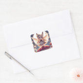 Anime meisje pixie hippie maan fee vierkante sticker (Envelop)