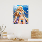 Anime meisje poster (Keuken)